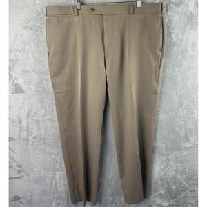 Brooks Brothers Madison Tan Wool Dress Pants Mens 42x30 Pleated